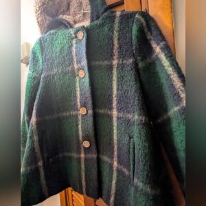 BB Dakota Kellen Plaid Sherpa Hood Size Xsmall Urban Outfitters